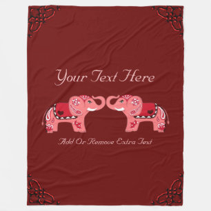 Cobertor De Velo Elefante do Henna (vermelho/rosa)