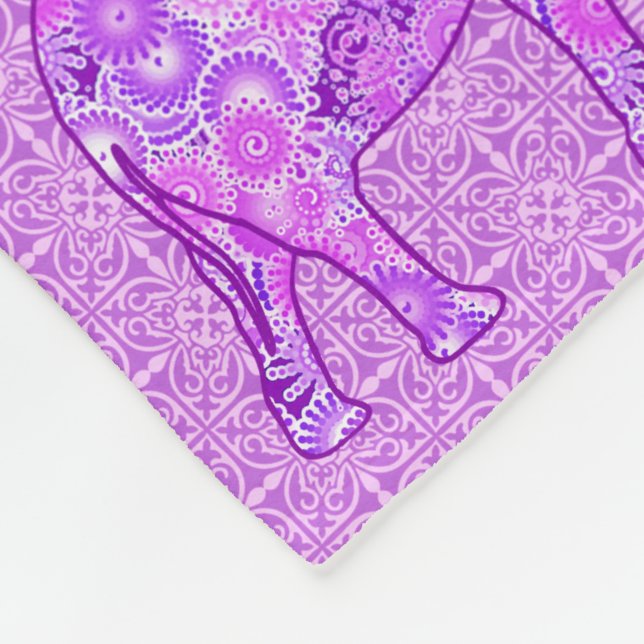 Cobertor De Velo Elefante do redemoinho do Fractal - roxo e (Quina)