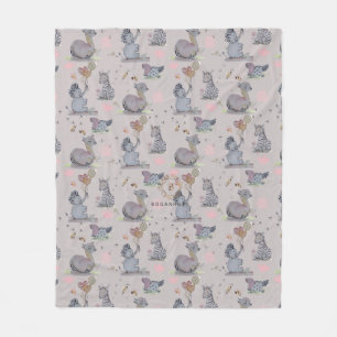 Cobertor De Velo Elefante e Polka Hen