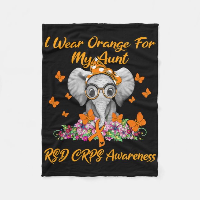 Cobertor De Velo Elefante Eu Visto Laranja Para Minha Tia Rsd Crps  (Frente)