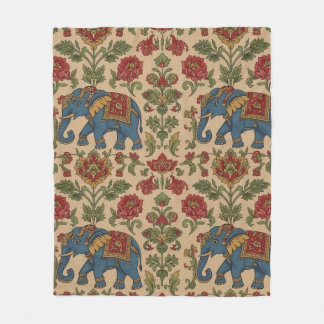 Cobertor De Velo Elefante Floral Kalamkari – Folclore Indiano Tradi