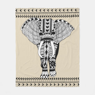 Cobertor De Velo Elefante Padrão Trendy Bohemian