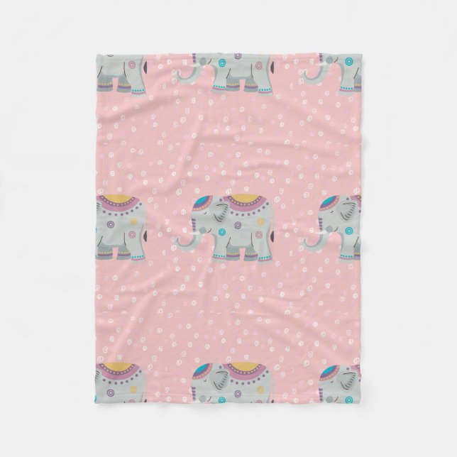 Cobertor De Velo elefante para bebês fofos para crianças (Frente)