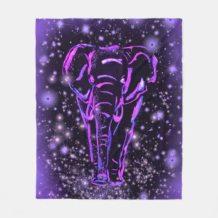 Cobertor De Velo Elefante Roxo Fleece Blanket