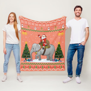 Cobertor De Velo Elefante Ugly Xmas Papais noeis De Presente Andand