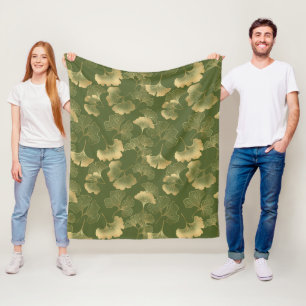 Cobertor De Velo Elegância do Ginkgo Esmeralda – Botânica de Luxo e