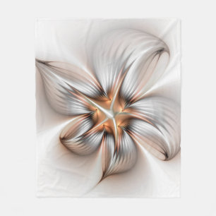 Cobertor De Velo Elegância Floral Moderna Abstrato de Arte Fractal