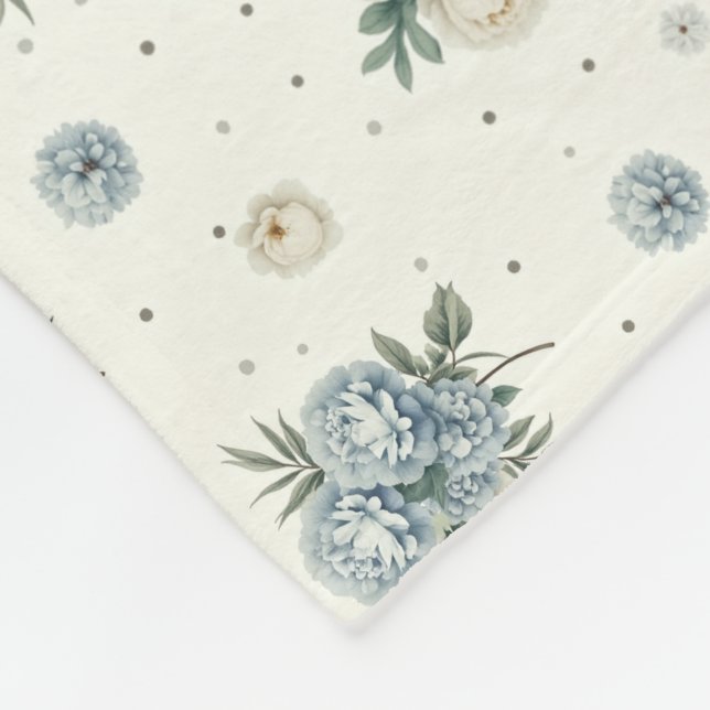 Cobertor De Velo Elegant Blue Florals (Quina)