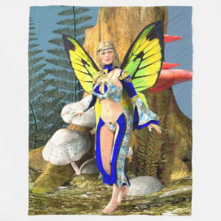Cobertor De Velo Elegant Fairy Butterfly Fantasy Portrait