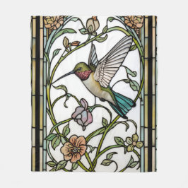 Cobertor De Velo Elegant hummingbird artwork botanical boho chic