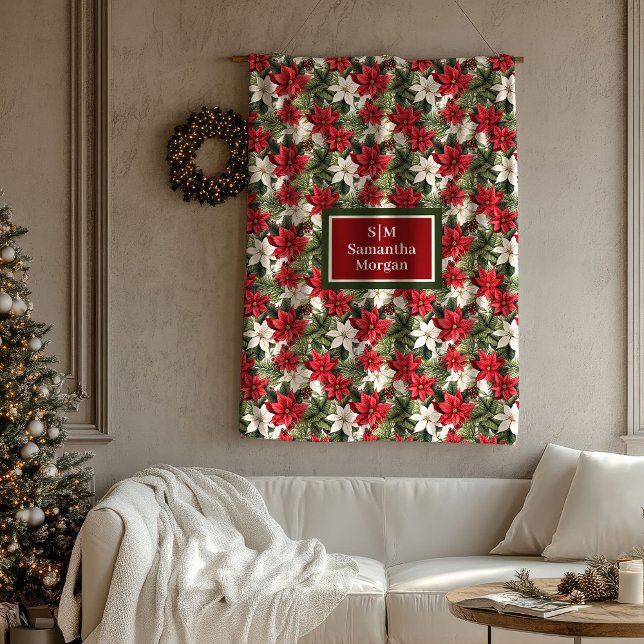 Cobertor De Velo Elegant Red Blanket Personalized Christmas Wreath (Elegant Red Blanket Personalized Christmas Wreath)