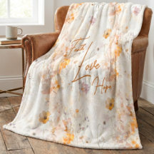 Elegante Aquarela Floral Fé Esperança Amor