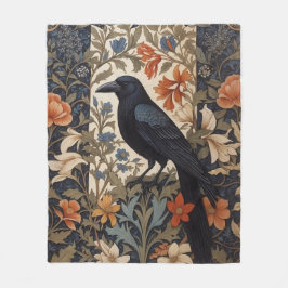 Cobertor De Velo Elegante Black Raven William Morris Inspirou Flora