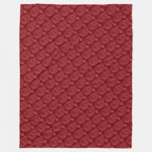 Cobertor De Velo Elegante Burgundy Paisley Pattern