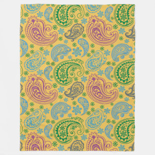 Cobertor De Velo Elegante Colorida Vintage Paisley Pattern
