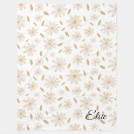 Cobertor De Velo Elegante Daisy Hues Personalizadas Fleece Blanket