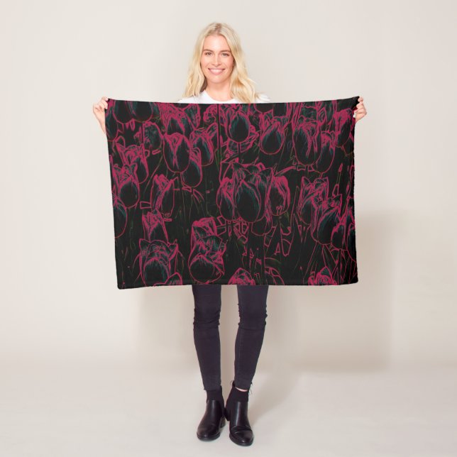 Cobertor De Velo Elegante Decke mit Pinkem Blumenmuster (In Situ)