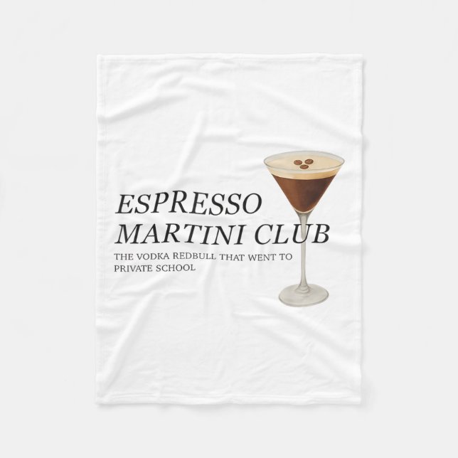 Cobertor De Velo Elegante Espresso Martini Citação Encantada (Frente)