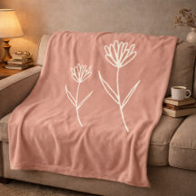 Elegante Flor Simples Rosa Empoeirada