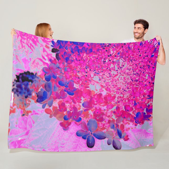 Cobertor De Velo Elegante Fúchsia e Iluminismo Azul Escuro (In Situ)