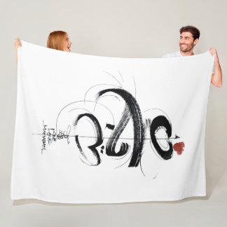 Cobertor De Velo elegante monograma de caligrafia shodo zen