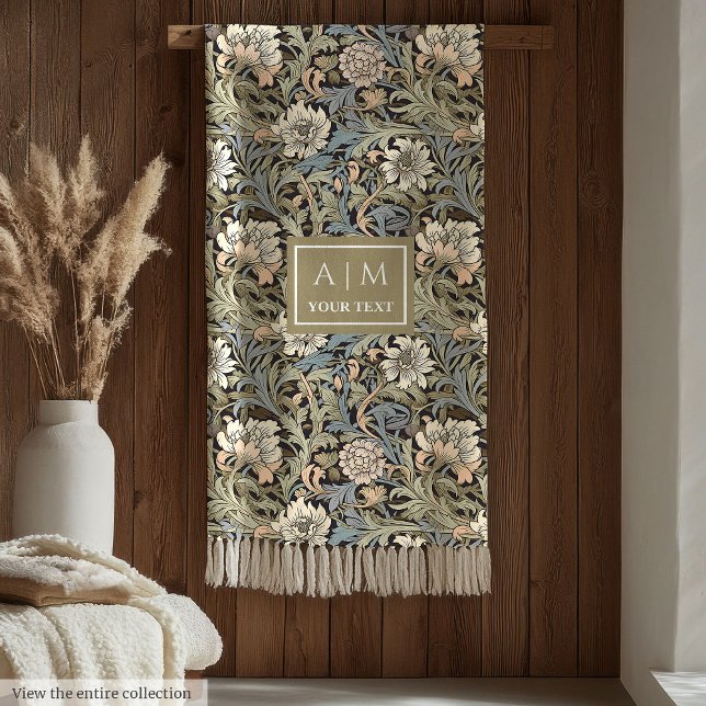 Cobertor De Velo Elegante Morris Inspirou Pimpernel Art Nouveau (Elegant Morris inspired pimpernel art throw)