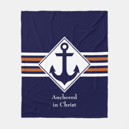 Cobertor De Velo Elegante NAUTICO | Ancorado em Cristo PERSONALIZÁV