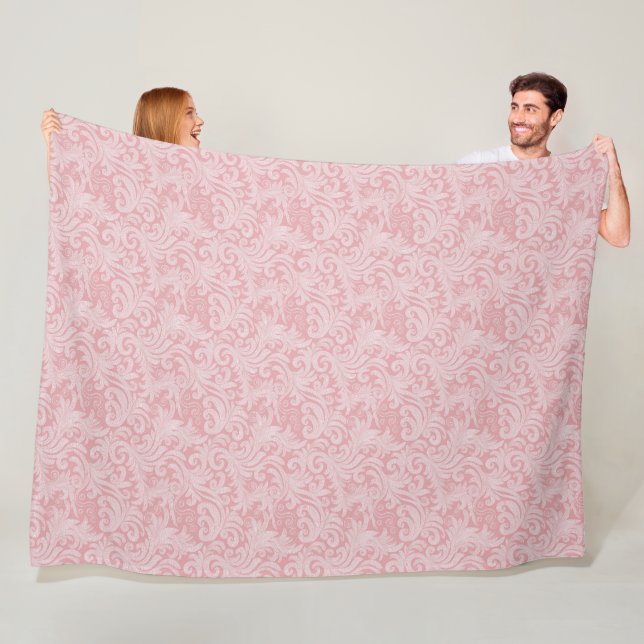 Cobertor De Velo Elegante padrão de renda rosa Bege (In Situ)