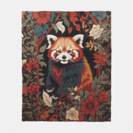 Cobertor De Velo Elegante Red Panda William Morris Inspirou Floral