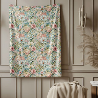 Cobertor De Velo Elegante Romântico Rococo Floral Charm
