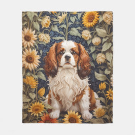 Cobertor De Velo Elegante Sunflower Cavalier King Charles Spaniel