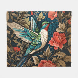Cobertor De Velo Elegante voador Hummingbird William Morris Inspira
