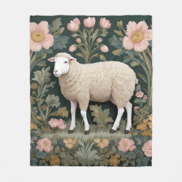 Cobertor De Velo Elegante White Sheep William Morris Inspirado