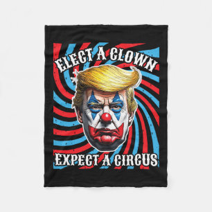 Cobertor De Velo Eleita Um Palhaço Esperando Um Anti-Trump De Circo