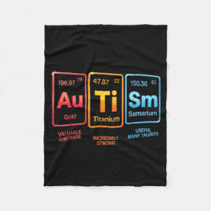 Cobertor De Velo Elemento de Ciência do Autismo Inspirado na Tabela