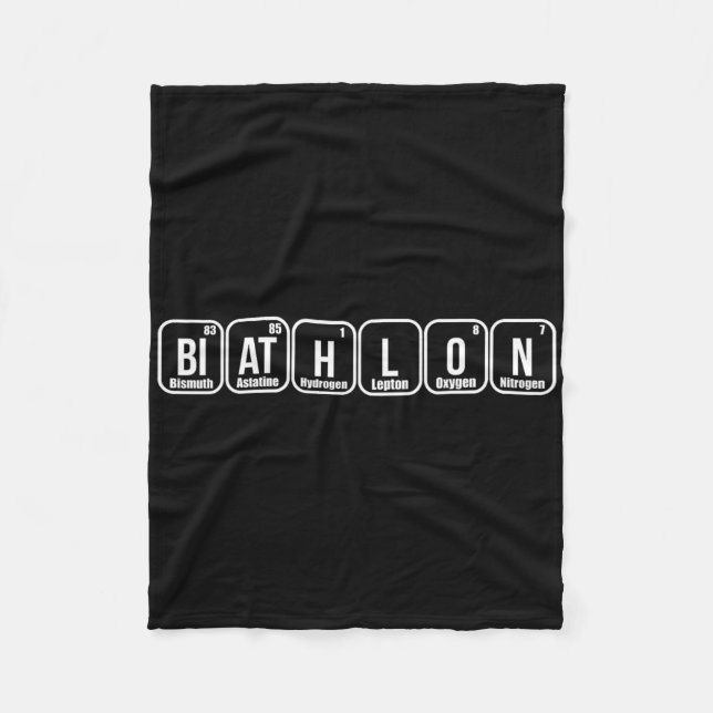 Cobertor De Velo Elemento Periódico Nerd Presente Engraçado Biathlo (Frente)