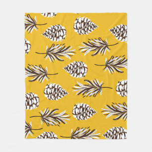 Cobertor De Velo Elementos de Natureza do outono de Cores de Vintag