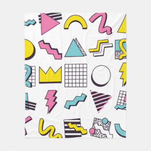 Cobertor De Velo Elementos Pop Memphis Design