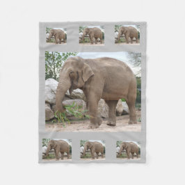 Cobertor De Velo Elephant Fleece Blanket