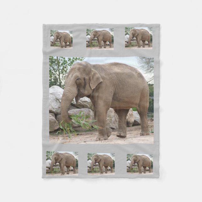 Cobertor De Velo Elephant Fleece Blanket (Frente)