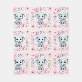 Cobertor De Velo Elephant Fleece Blanket
