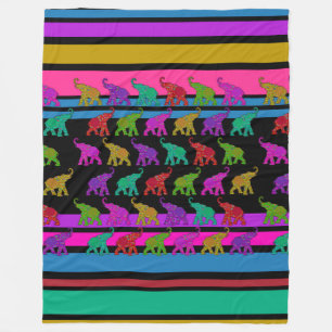 Cobertor De Velo Elephant Walk & Stripes Pattern + suas ideias