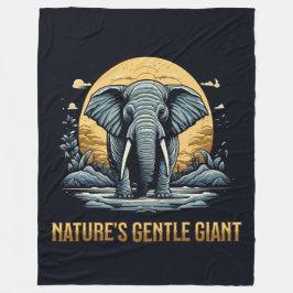 Cobertor De Velo Elephants Nature's Gentle Giant