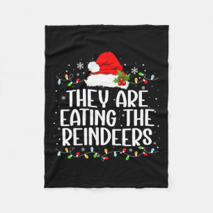 Cobertor De Velo Eles estão comendo as renas Camisetas de Natal eng