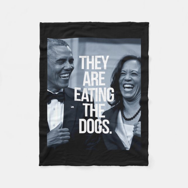 Cobertor De Velo Eles Estão Comendo Os Cães. (Frente)