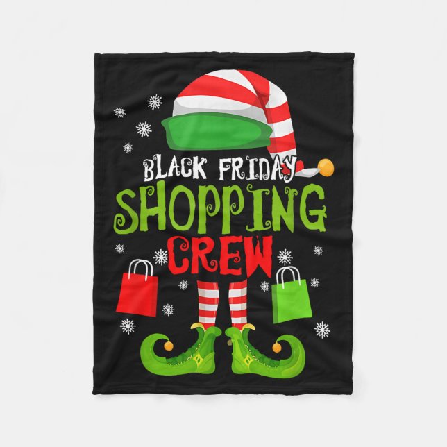 Cobertor De Velo Elf Christmas Black Shopng Funny Friday Shopng Cre (Frente)