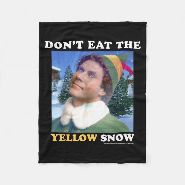 Cobertor De Velo Elf Don't Eat The Yellow Snow  (Frente)