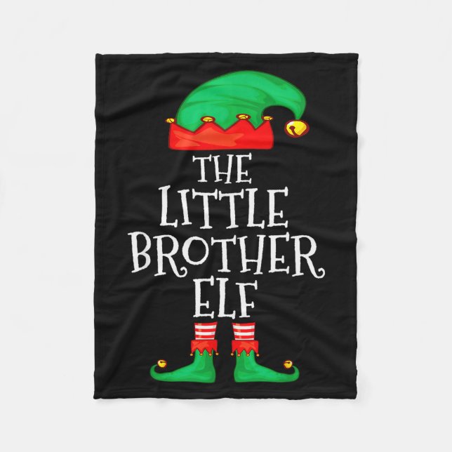 Cobertor De Velo Elf Family Christmas Little Brother Elf Sweater Me (Frente)