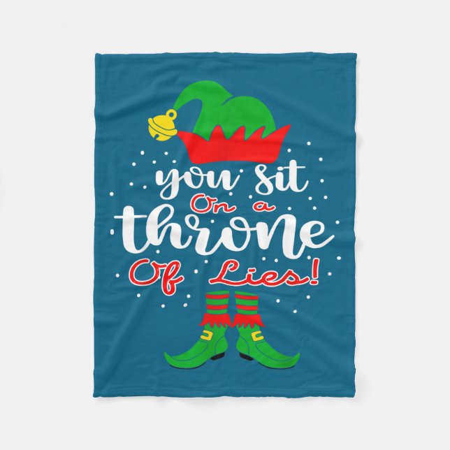 Cobertor De Velo Elf Quotes You Sit On A Throne Of Lies ! Christmas (Frente)