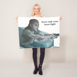 Cobertor De Velo Elf Video Gamer Boss Luta Fantasy Art Blanket